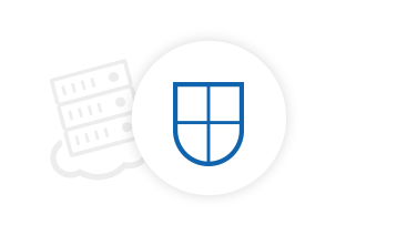 GaussDB NoSQL: High security and reliability Blue shield in front of gray server icon.